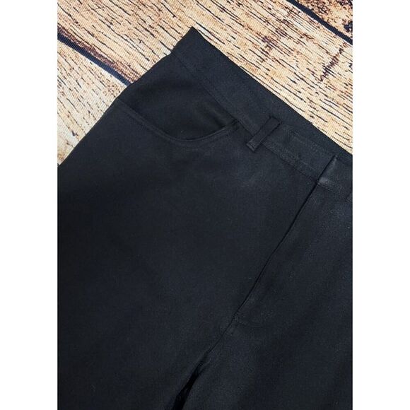 Vintage JOHN BLAIR Mens Pants 38x30 Black Slacks Polyester Western Stitch Pocket - Picture 3 of 9